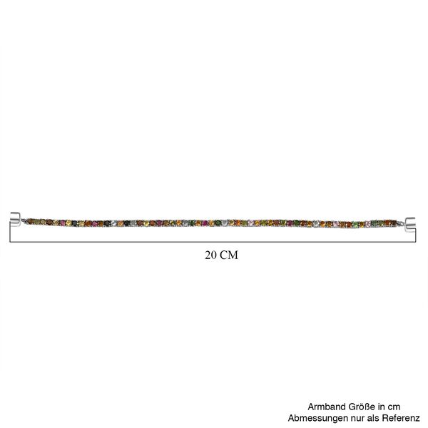 D'Joy AA Mehrfarbig-Turmalin Armband ca. 20 cm 925 Silber rhodiniert ca. 6,48 ct image number 4