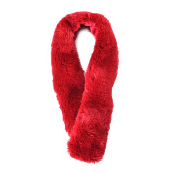 Damen Schal aus Kunstfell mit Magneten, Weinrot