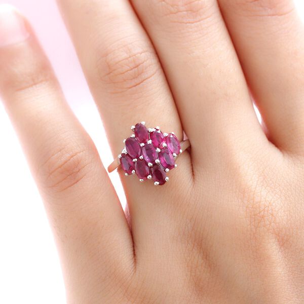 Afrikanischer Rubin-Ring, 925 Silber platiniert  ca. 2,95 ct image number 3