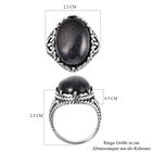Blauer Sandstein Ring in Edelstahl image number 6