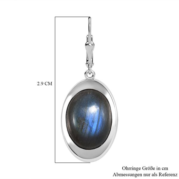 AAA Labradorit Ohrringe 925 Silber rhodiniert ca. 19.61 ct image number 7