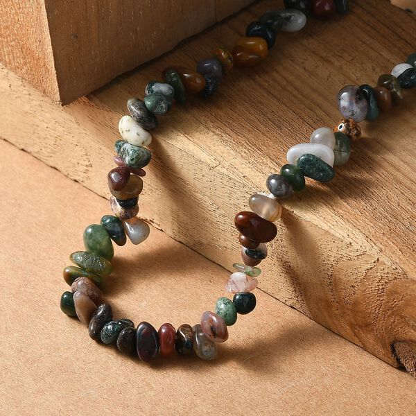 AA Indischer Achat Kette 70 cm, ca. 270,00 ct. image number 2