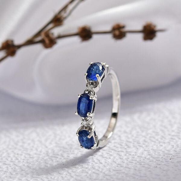 D'Joy AA Nat&uuml;rlicher Kaschmir Kyanit und Moissanit Ring - 2,13 ct. image number 1