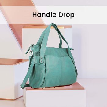 100% Echtleder Weekender Reisetasche mit RFID-Schutz, Blaugr&uuml;n