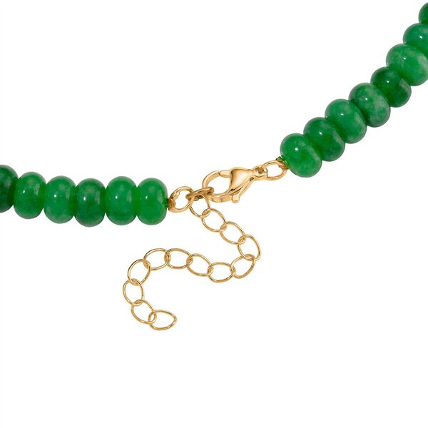 Gr&uuml;ne Quarzit 45+5cm Halskette und 17+5cm Armband image number 6