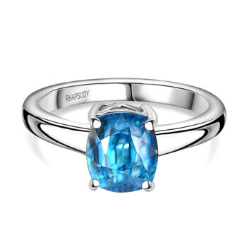 RHAPSODY AAAA blauer Zirkon Ring in 950 Platin - 5 ct.
