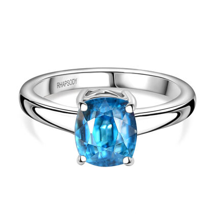 Rhapsody AAAA Blauer Zirkon Ring 950 Platin (Gr&ouml;&szlig;e 18.00) ca. 5,00 ct