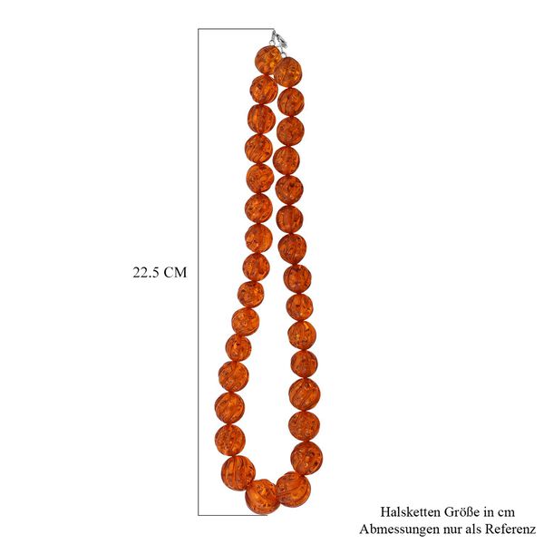 Synthetischer Bernstein Kette 48 cm image number 6