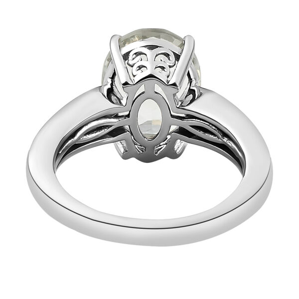 Prasiolith und wei&szlig;er Zirkon-Ring, 925 Silber platiniert  ca. 3,44 ct image number 6