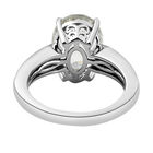 Prasiolith und weißer Zirkon-Ring, 925 Silber platiniert (Größe 16.00) ca. 3,44 ct image number 5