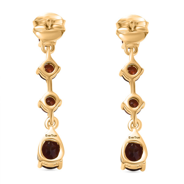 EVER TRUE Mosambik Granat Ohrringe Nickelfreies Messing ca. 3,12 ct. image number 4