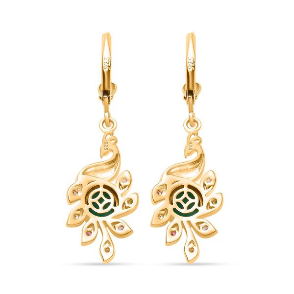 Pfau Quarz Triplett und Multi-Turmalin Ohrringe - 2,11 ct. image number 5