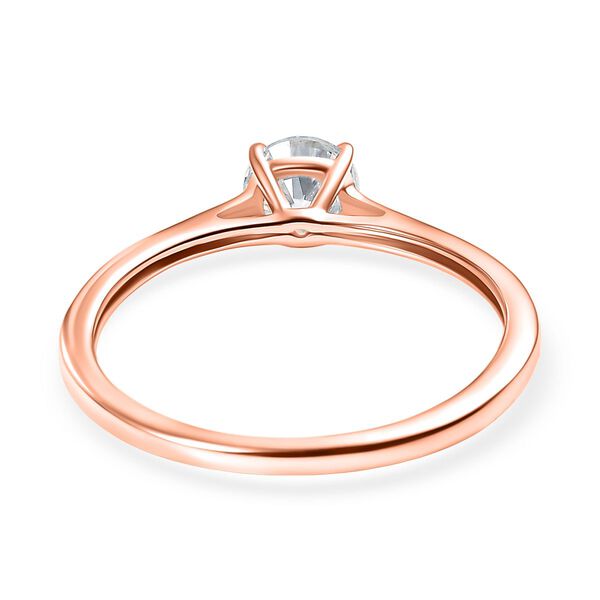 Moissanit Ring, 925 Silber 750 vergoldet  - 0,47 ct. image number 5