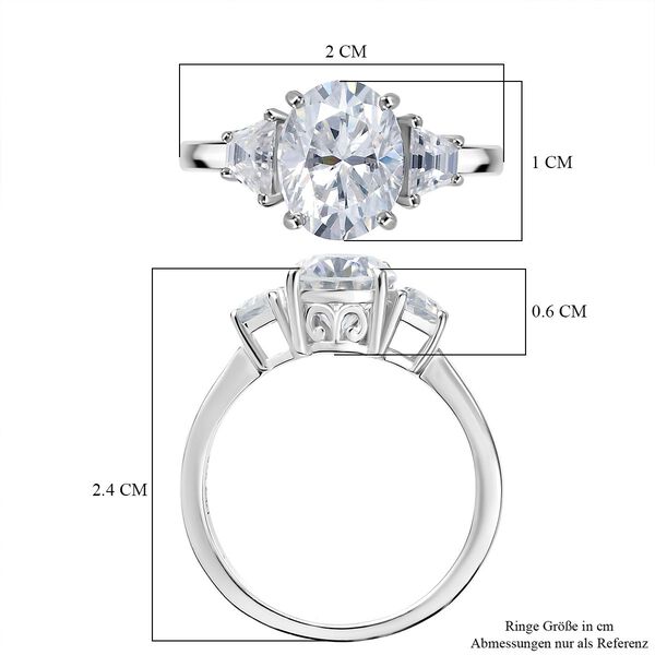 D'Joy Moissanit Ring 925 Silber rhodiniert (Größe 17.00) (10-15 Werktage Lieferzeit) ca. 2.21 ct image number 6