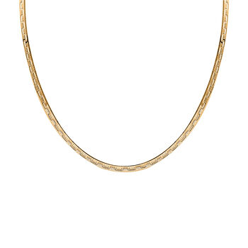 Fischgr&auml;tenkette in vergoldetem Silber 43cm