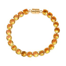 D'Joy Sphaleros Quarz Armband ca. 19 cm 925 Silber 750 Gelbgold Vermeil ca. 34,45 ct.