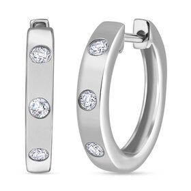 LUXURIANT DIAMOND- SI Labor Diamant Creolen, 925 Silber rhodiniert - 0,33 ct.
