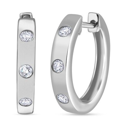 LUXURIANT DIAMOND - Lab Grown Diamant SI-GH Ohrringe 925 Silber rhodiniert ca. 0.33 ct