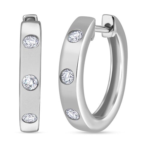 LUXURIANT DIAMOND- SI Labor Diamant Creolen, 925 Silber rhodiniert - 0,33 ct. image number 0