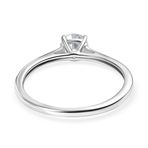 Moissanit Ring 925 Silber rhodiniert (Größe 17.00) ca. 0,46 ct image number 5