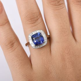 RHAPSODY AAAA Tansanit und VS Diamant Ring in 950 Platin - 4,93 ct.