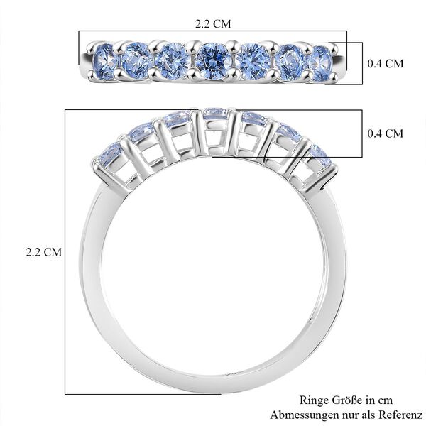 J Francis gefertigt mit SWAROVSKI- Blauer Swarovski Zirkonia Ring image number 7