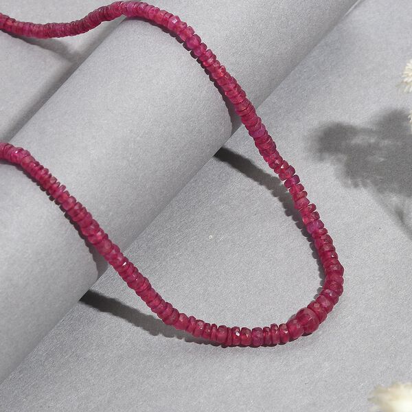 AAA afrikanische Rubin Halskette, 45+5 cm - 62 ct. image number 1