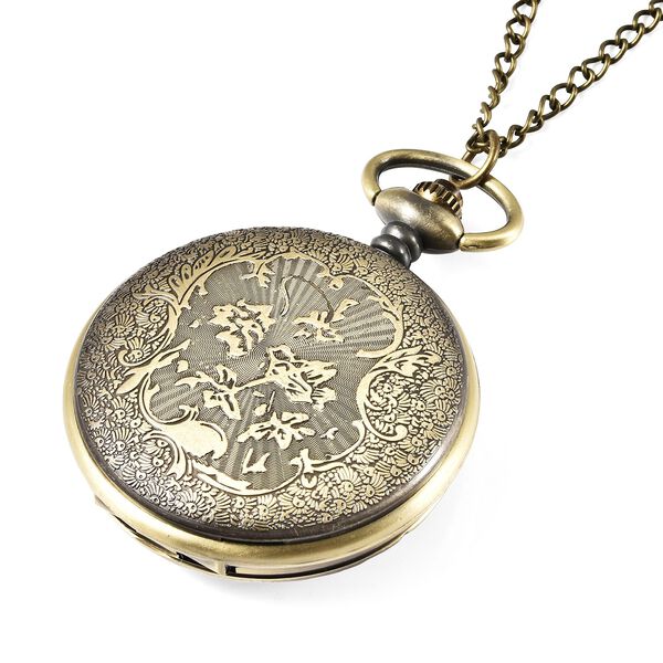 STRADA Taschenuhr mit 79cm Kette im Elefantenmotiv, Japanisches Uhrwerk image number 6