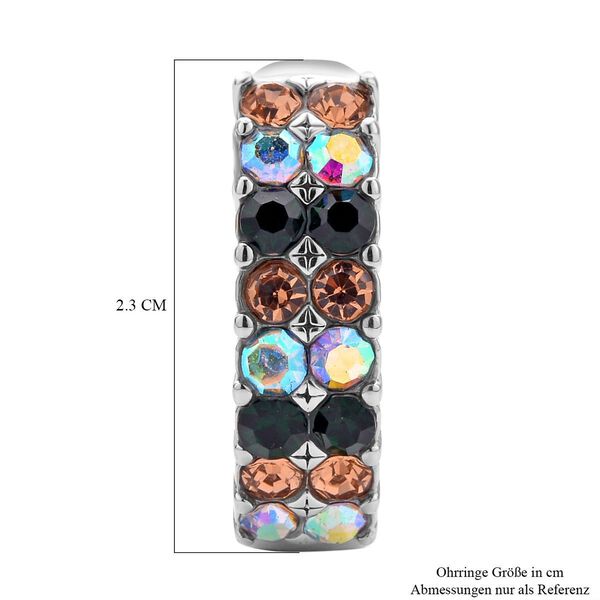 Mehrfarbige Kristall-Ohrringe - 10 ct. image number 5