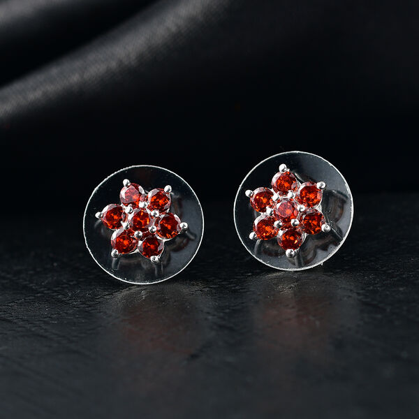 LUSTRO STELLA rote Zirkonia Ohrringe image number 1