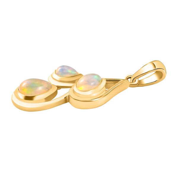 Nat&uuml;rlicher, &auml;thiopischer Opal-Anh&auml;nger, 925 Silber vergoldet ca. 0,75 ct image number 4