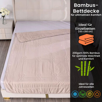 Bambus Bettdecke, beige