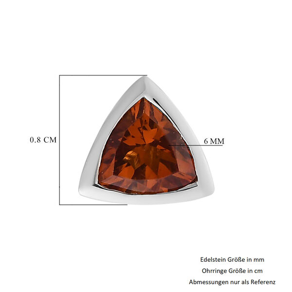 Madeira Citrine Trillion-Schliff Ohrstecker, 925 Silber platiniert ca. 1,16 ct image number 5