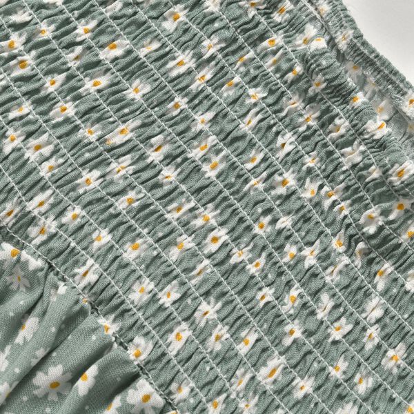 Taillen-Culottes mit Smok-Detail und Blumenmuster, Einheitsgröße, mintgrün image number 2