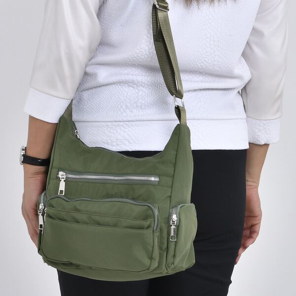 Umh&auml;ngetasche mit mehreren F&auml;chern, Gr&uuml;n image number 3