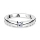 LUXURIANT DIAMOND - Lab Grown Diamant VS-EF Ring 925 Silber platiniert (Größe 21.00) ca. 0.15 ct