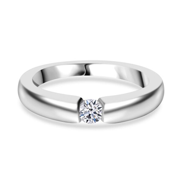 LUXURIANT VS Labor Diamant Ring, 925 Silber platiniert - 0,15 ct. image number 0