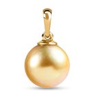 ILIANA - AAA Goldene Südsee Perlen Anhänger, 750 Gold