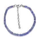 Tansanit-Armband, 19 cm lang, 925 Silber rhodiniert ca. 31,50 ct