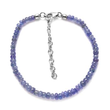 Tansanit-Armband, 19 cm lang, 925 Silber rhodiniert ca. 31,50 ct