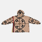 Wolkenweich Sherpa-Hoodie mit traumfänger Muster, Free Size