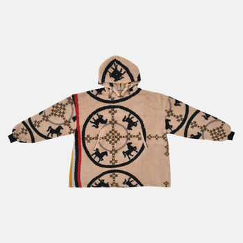 Wolkenweich Sherpa-Hoodie mit traumf&auml;nger Muster, Free Size