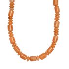 Rotes Aventurin Halskette ca. 45 cm Edelstahl ca. 250,00 ct.