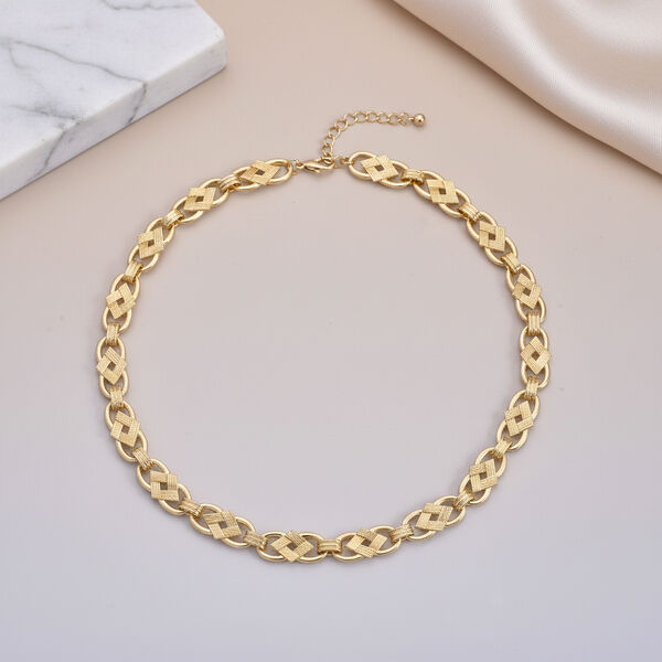 Gelb Halskette ca. 52 cm ca. 49,10g image number 1