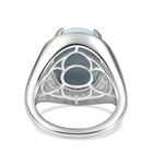AA Larimar, Weißer Zirkon Ring, 925 Silber rhodiniert, (Größe 18.00) ca. 10.40 ct image number 5