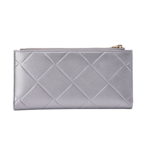 Brieftasche aus Kunstleder mit RFID Schutz, 19x19,5 cm, Silber image number 0