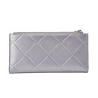 Brieftasche aus Kunstleder mit RFID Schutz, 19x19,5 cm, Silber