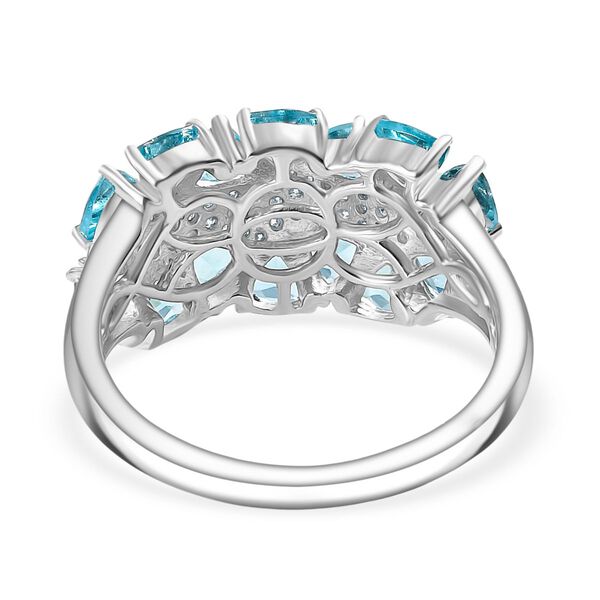 D'Joy AA Betroka blauer Apatit und Moissanit Ring - 2,80 ct. image number 5