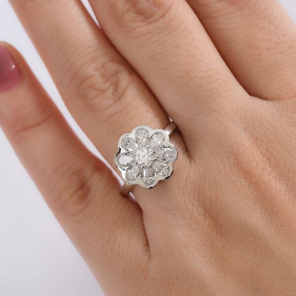 D’joy Moissanit Ring 925 Silber rhodiniert (Größe 20.00) ca. 1,69 ct image number 3