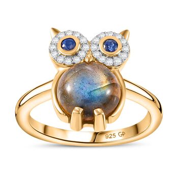 GP Trionfo Kollection- Labradorit, Kyanit, Zirkon und Kanchanaburi blauer Saphir-Ring - 4,88 ct.